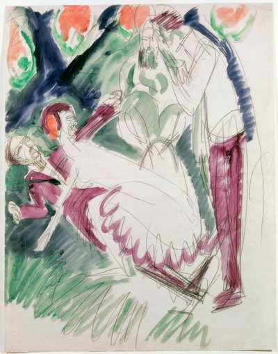 Pantomime Reimann II by Ernst Ludwig Kirchner